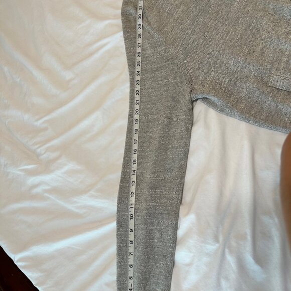 Banana Republic Grey Zipper Cardigan Cotton High Neck Size L - Picture 12 of 12